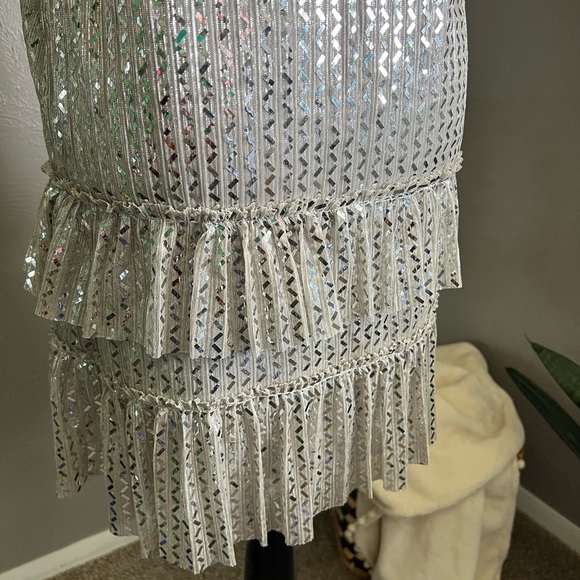 Shimmy Shimmy Slip Dress (Silver) - Small - Picture 12 of 13